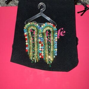 Colorful Beaded Dangle Earrings